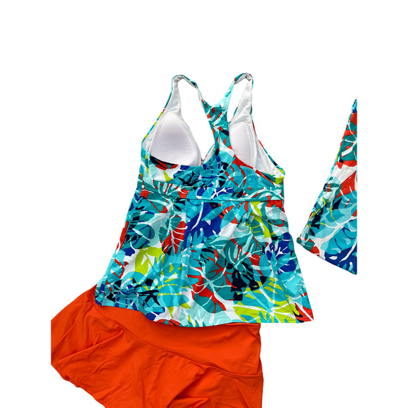 LANDS END Tankini Swim Wear 3 Piece Set Like New sz 6 - Picture 2 of 8